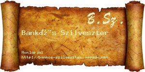 Bankós Szilveszter névjegykártya